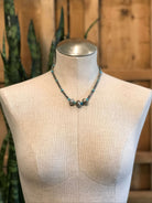 The Turquoise Nugget Dime Necklace-Necklaces-Calli Co., Turquoise and Silver Jewelry, Native American Handmade, Zuni Tribe, Navajo Tribe, Brock Texas