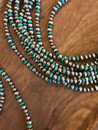 The Stillwater Necklace in Turquoise-Necklaces-Calli Co., Turquoise and Silver Jewelry, Native American Handmade, Zuni Tribe, Navajo Tribe, Brock Texas