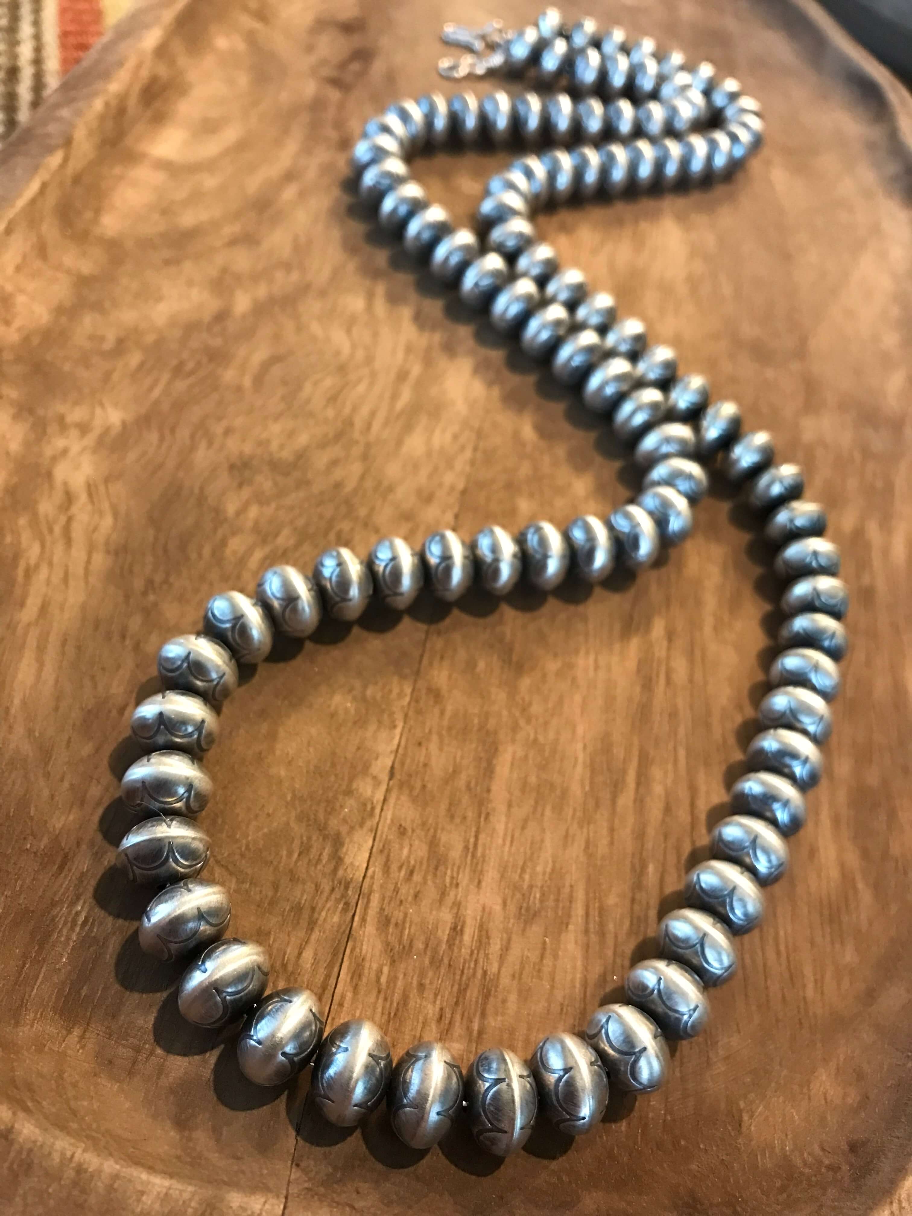 The Anza Necklace, 30"-Necklaces-Calli Co., Turquoise and Silver Jewelry, Native American Handmade, Zuni Tribe, Navajo Tribe, Brock Texas