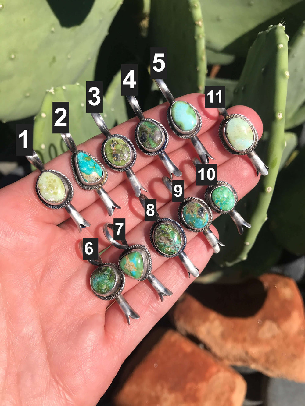 The Petite Blossom Pendants in Sonoran Gold-Pendants-Calli Co., Turquoise and Silver Jewelry, Native American Handmade, Zuni Tribe, Navajo Tribe, Brock Texas