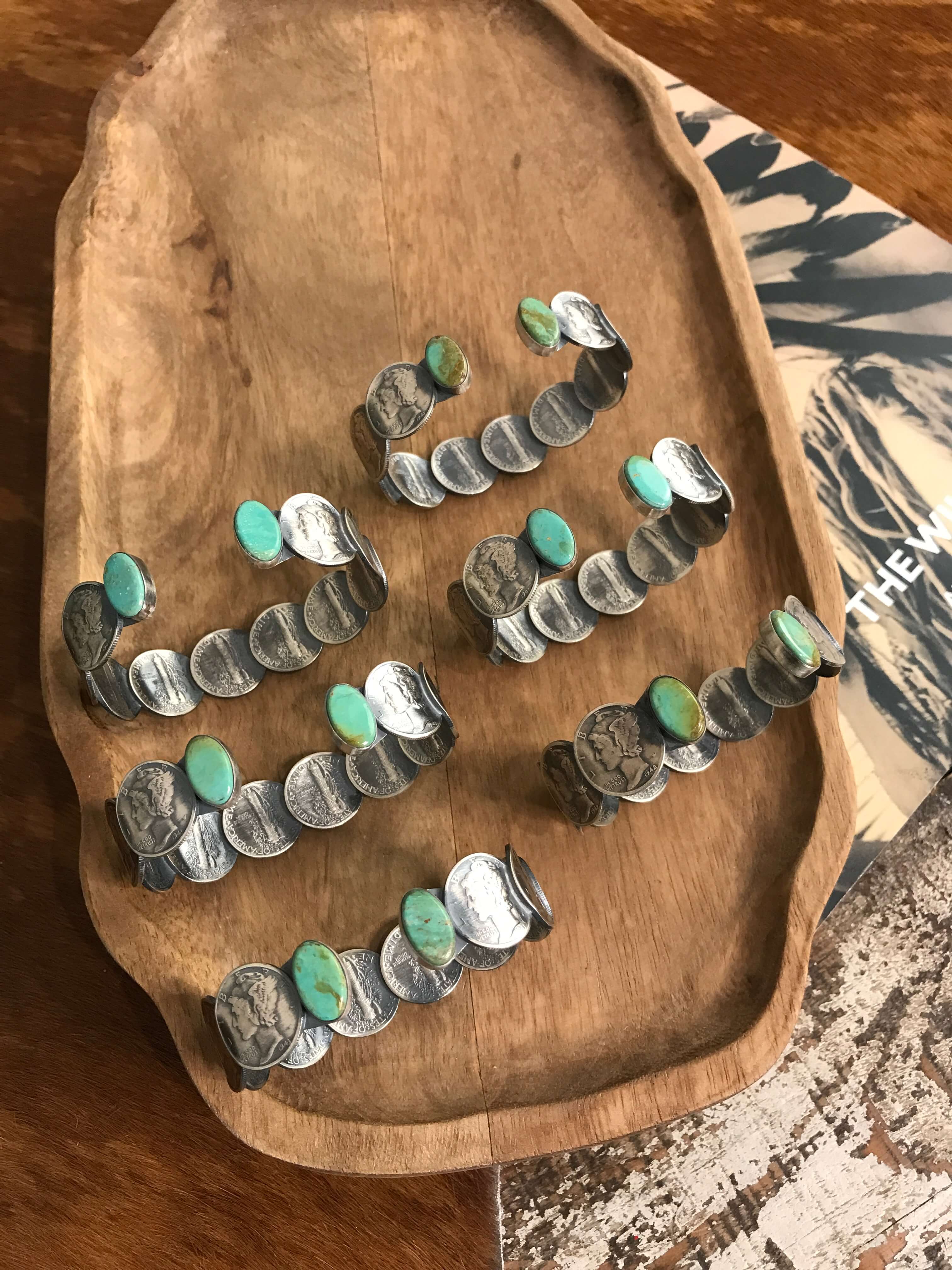 The Green Wisteria Coin Cuffs – Calli Co. Silver