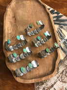 The Green Wisteria Coin Cuffs-Bracelets & Cuffs-Calli Co., Turquoise and Silver Jewelry, Native American Handmade, Zuni Tribe, Navajo Tribe, Brock Texas