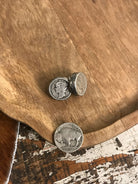 The Oden Mercury Dime Earrings XX-Earrings-Calli Co., Turquoise and Silver Jewelry, Native American Handmade, Zuni Tribe, Navajo Tribe, Brock Texas