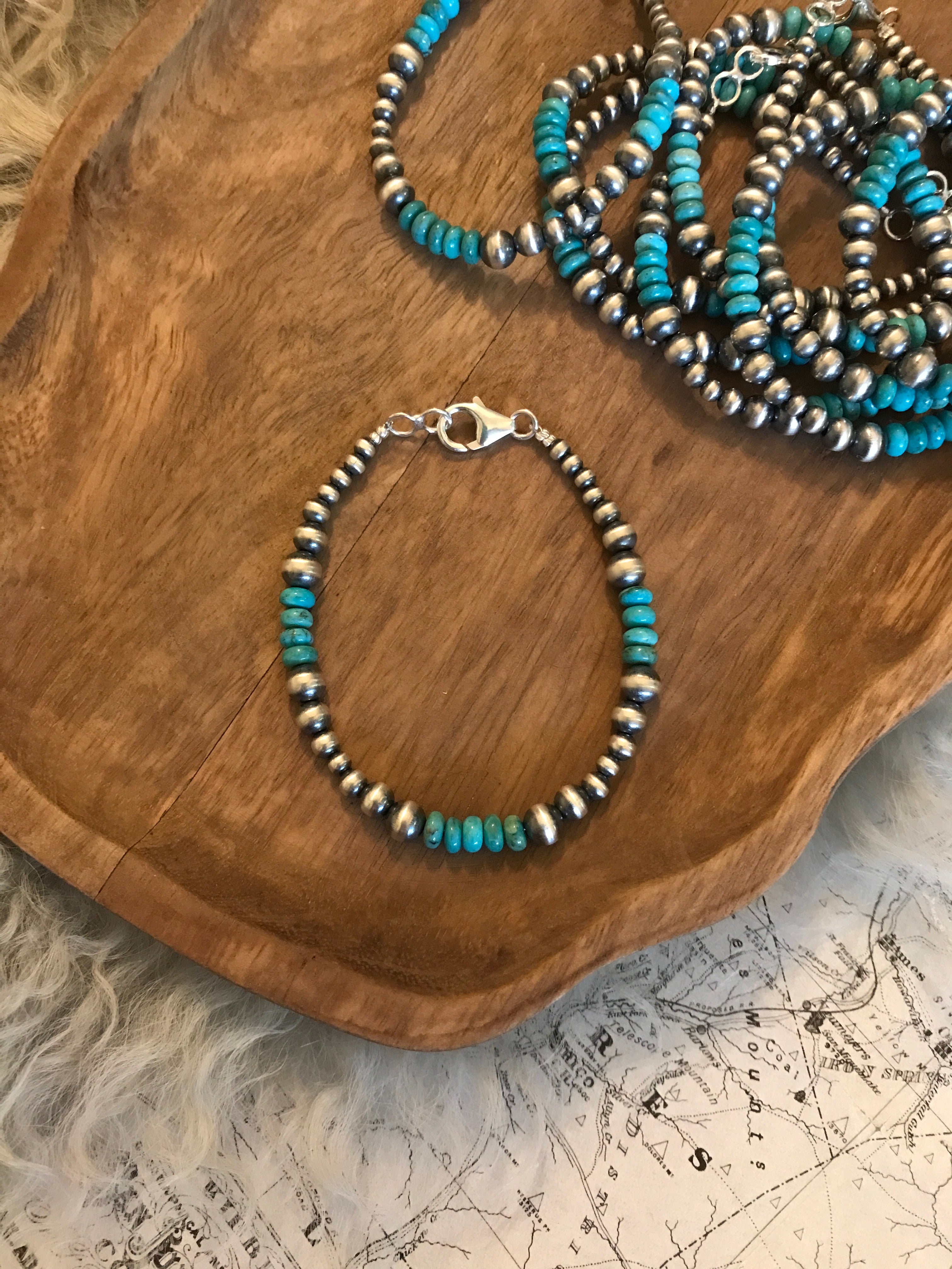 The Manhattan Bracelet, Turquoise-Bracelets & Cuffs-Calli Co., Turquoise and Silver Jewelry, Native American Handmade, Zuni Tribe, Navajo Tribe, Brock Texas