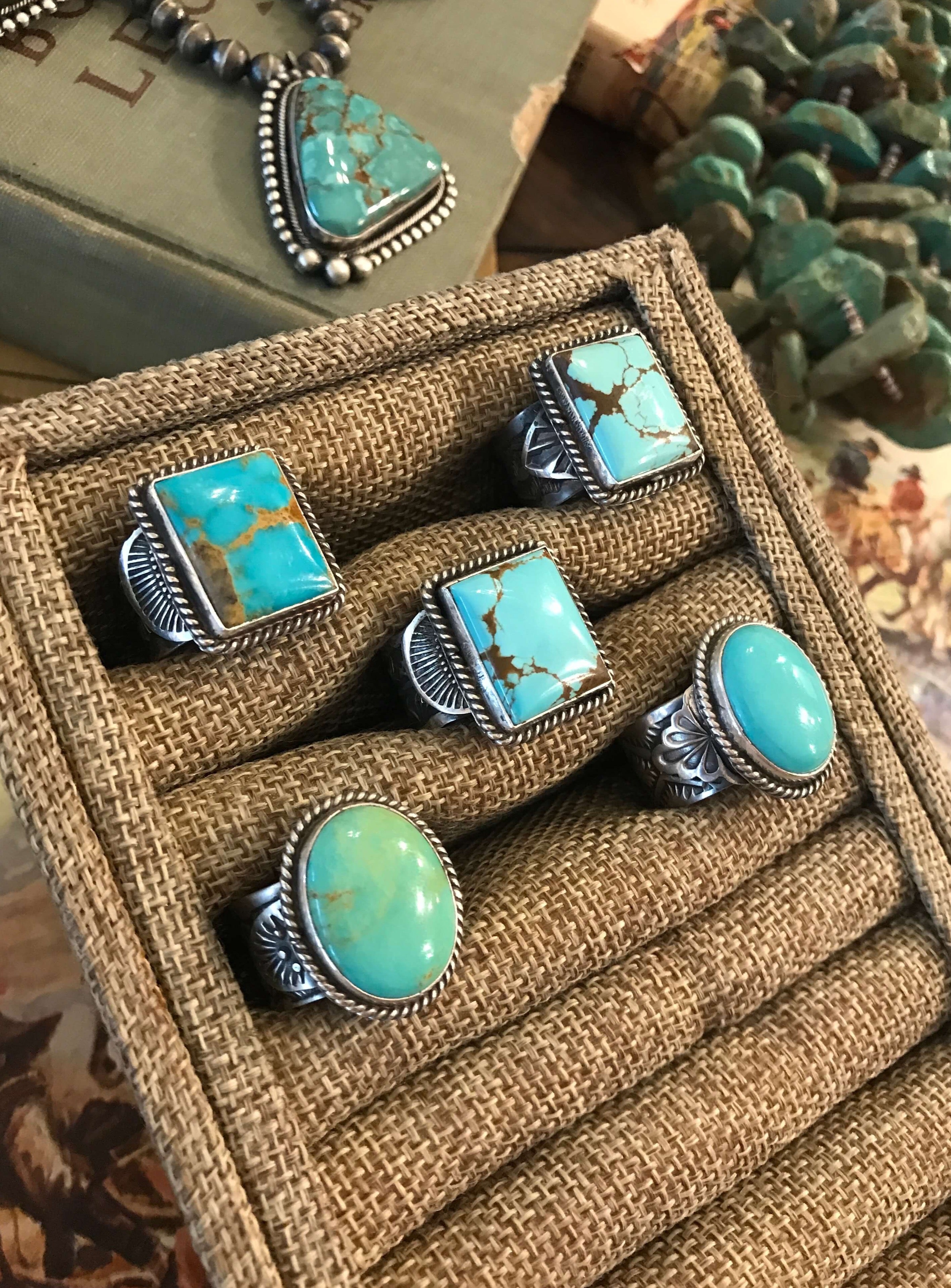 Handmade turquoise deals rings