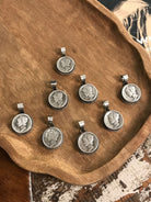 The Arlo Mercury Dime Pendants XX-Pendants-Calli Co., Turquoise and Silver Jewelry, Native American Handmade, Zuni Tribe, Navajo Tribe, Brock Texas