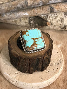 The Boca Ciega Adjustable Turquoise Ring, 2-Rings-Calli Co., Turquoise and Silver Jewelry, Native American Handmade, Zuni Tribe, Navajo Tribe, Brock Texas