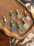 The Liberty Quarter Pendants XX-Pendants-Calli Co., Turquoise and Silver Jewelry, Native American Handmade, Zuni Tribe, Navajo Tribe, Brock Texas