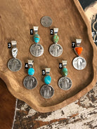 The Liberty Quarter Pendants XX-Pendants-Calli Co., Turquoise and Silver Jewelry, Native American Handmade, Zuni Tribe, Navajo Tribe, Brock Texas