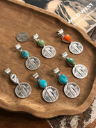 The Liberty Quarter Pendants XX-Pendants-Calli Co., Turquoise and Silver Jewelry, Native American Handmade, Zuni Tribe, Navajo Tribe, Brock Texas