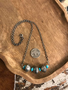 The Quanah Turquoise Dime Necklace-Necklaces-Calli Co., Turquoise and Silver Jewelry, Native American Handmade, Zuni Tribe, Navajo Tribe, Brock Texas