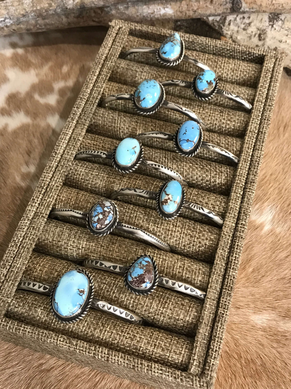 The Chaney Cuffs-Bracelets & Cuffs-Calli Co., Turquoise and Silver Jewelry, Native American Handmade, Zuni Tribe, Navajo Tribe, Brock Texas
