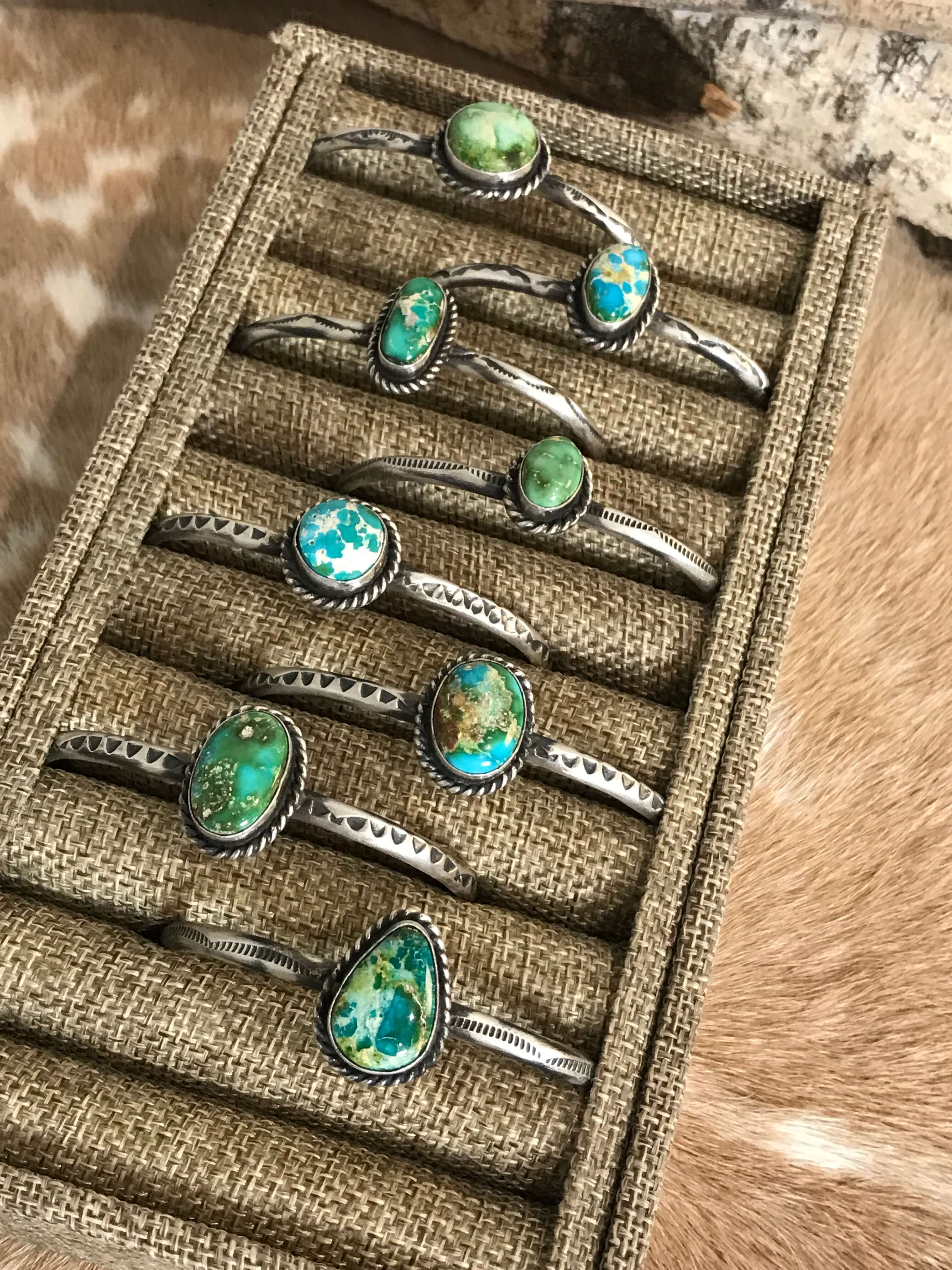 The Harper Cuffs-Bracelets & Cuffs-Calli Co., Turquoise and Silver Jewelry, Native American Handmade, Zuni Tribe, Navajo Tribe, Brock Texas