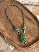 The Bristow Statement Necklace, 1-Necklaces-Calli Co., Turquoise and Silver Jewelry, Native American Handmade, Zuni Tribe, Navajo Tribe, Brock Texas