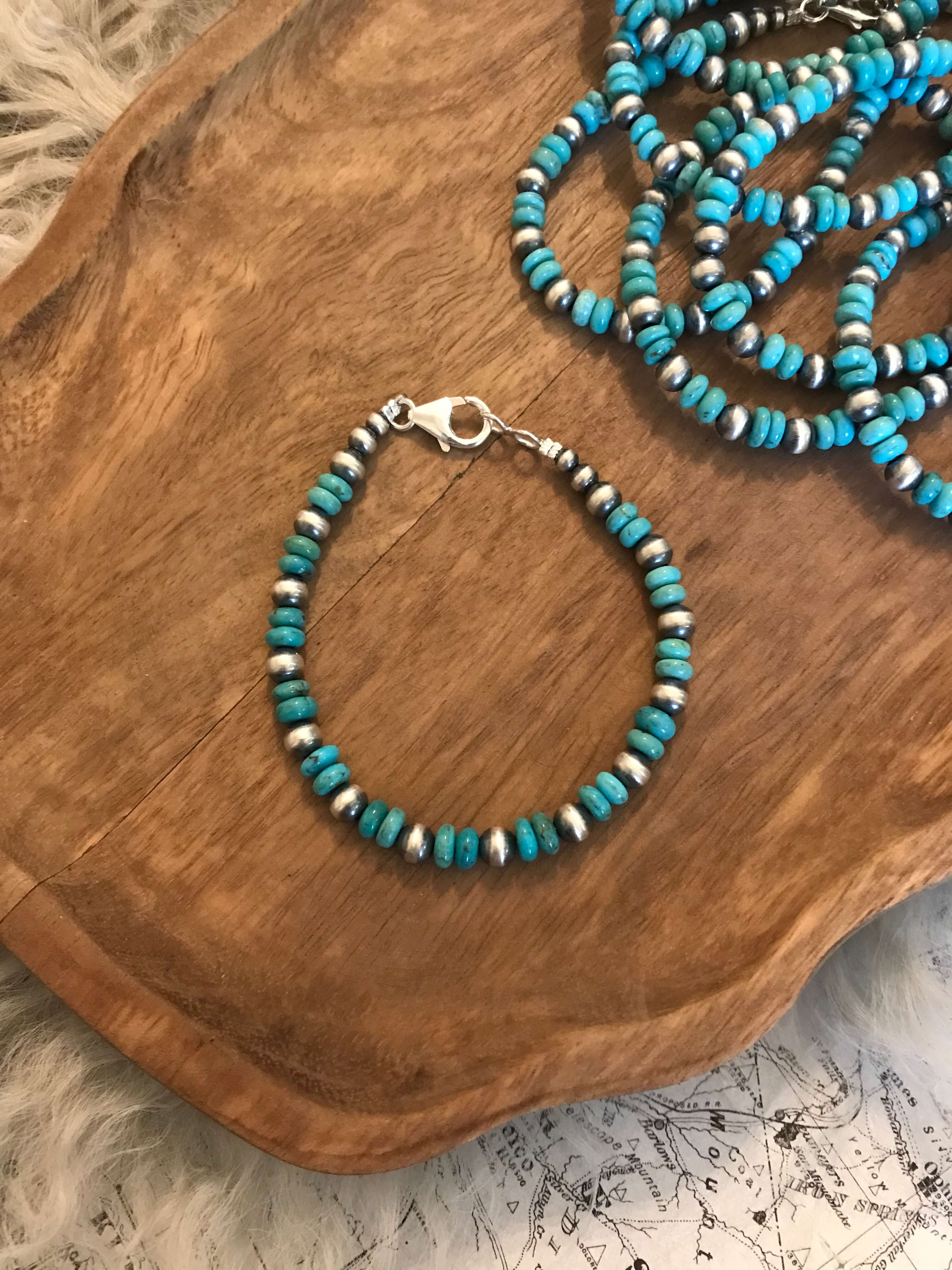 The Millie Bracelet-Bracelets & Cuffs-Calli Co., Turquoise and Silver Jewelry, Native American Handmade, Zuni Tribe, Navajo Tribe, Brock Texas