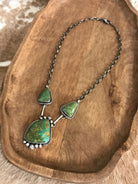The Bristow Statement Necklace, 1-Necklaces-Calli Co., Turquoise and Silver Jewelry, Native American Handmade, Zuni Tribe, Navajo Tribe, Brock Texas