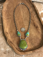 The Bristow Statement Necklace, 4-Necklaces-Calli Co., Turquoise and Silver Jewelry, Native American Handmade, Zuni Tribe, Navajo Tribe, Brock Texas
