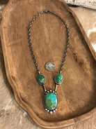 The Bristow Statement Necklace, 6-Necklaces-Calli Co., Turquoise and Silver Jewelry, Native American Handmade, Zuni Tribe, Navajo Tribe, Brock Texas