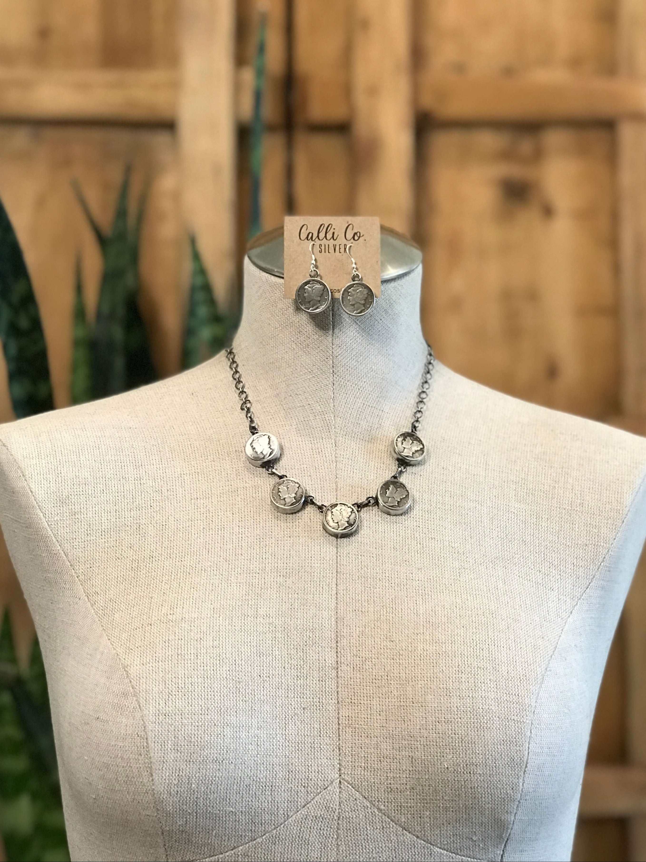 The Elsie Coin Necklace Set, 1 – Calli Co. Silver