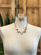 The Elsie Coin Necklace Set, 1-Necklaces-Calli Co., Turquoise and Silver Jewelry, Native American Handmade, Zuni Tribe, Navajo Tribe, Brock Texas