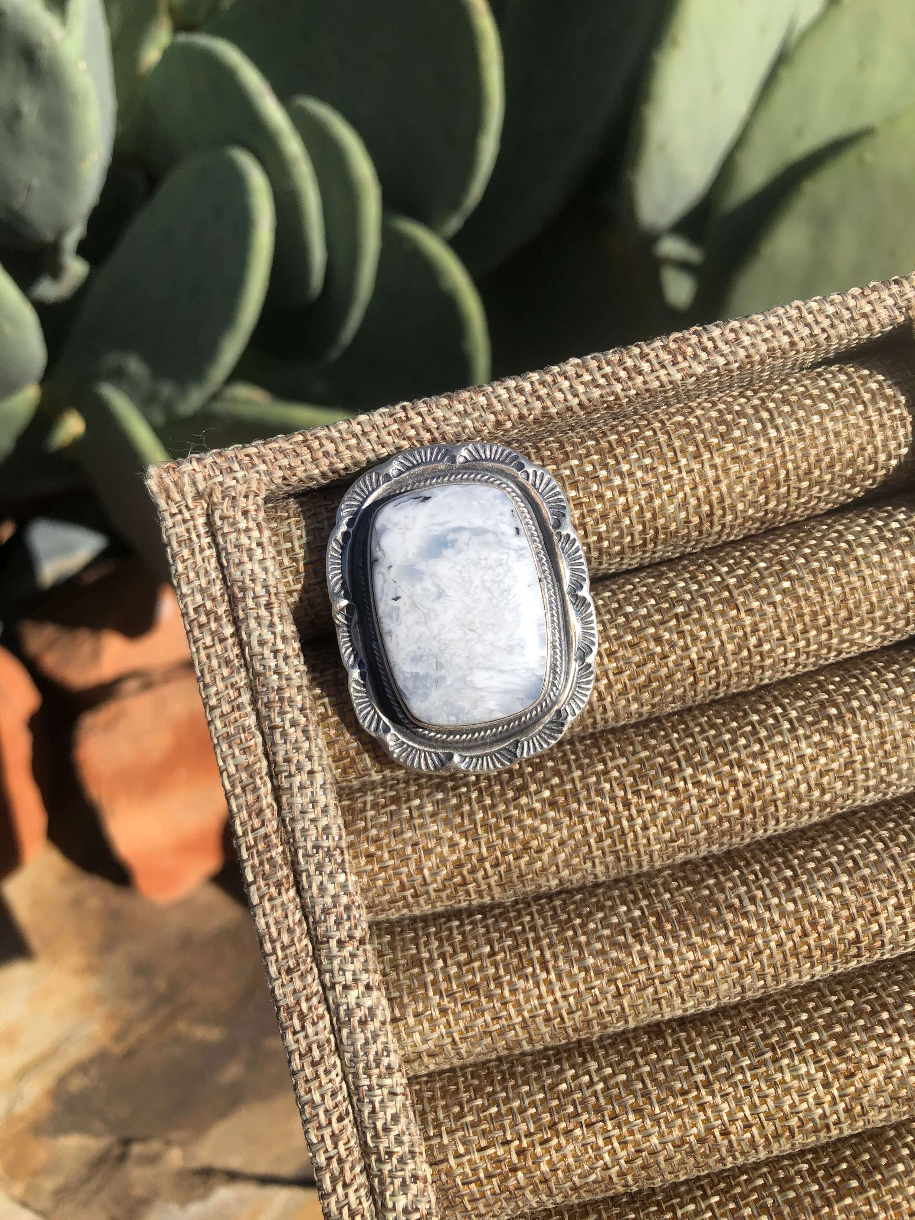 The Clackamas Adjustable White Buffalo Ring, 2-Rings-Calli Co., Turquoise and Silver Jewelry, Native American Handmade, Zuni Tribe, Navajo Tribe, Brock Texas