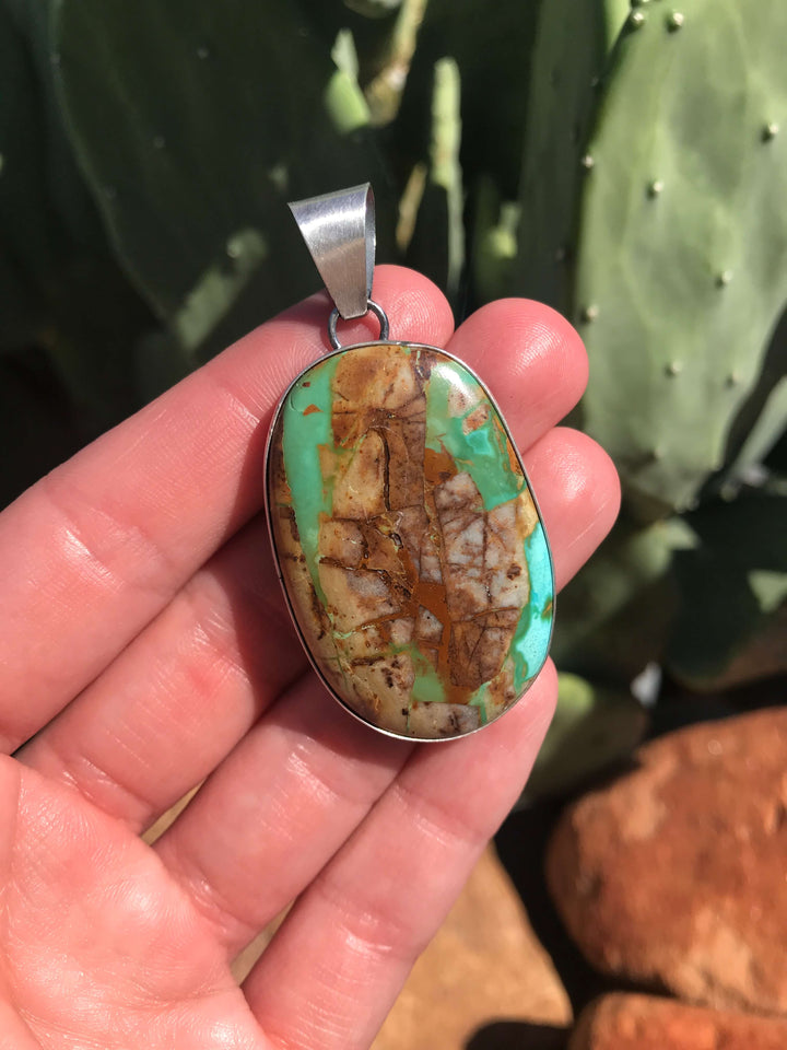 The Wildland Pendant-Pendants-Calli Co., Turquoise and Silver Jewelry, Native American Handmade, Zuni Tribe, Navajo Tribe, Brock Texas