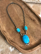 The Bristow Statement Necklace, 10-Necklaces-Calli Co., Turquoise and Silver Jewelry, Native American Handmade, Zuni Tribe, Navajo Tribe, Brock Texas