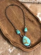 The Bristow Statement Necklace, 13-Necklaces-Calli Co., Turquoise and Silver Jewelry, Native American Handmade, Zuni Tribe, Navajo Tribe, Brock Texas