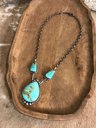 The Bristow Statement Necklace, 13-Necklaces-Calli Co., Turquoise and Silver Jewelry, Native American Handmade, Zuni Tribe, Navajo Tribe, Brock Texas
