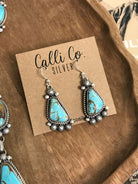 The Andie Turquoise Lariat Necklace Set-Necklaces-Calli Co., Turquoise and Silver Jewelry, Native American Handmade, Zuni Tribe, Navajo Tribe, Brock Texas