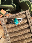 The Conroe Turquoise Cuff-Bracelets & Cuffs-Calli Co., Turquoise and Silver Jewelry, Native American Handmade, Zuni Tribe, Navajo Tribe, Brock Texas