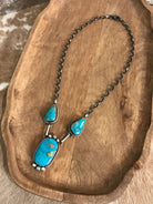 The Bristow Statement Necklace, 15-Necklaces-Calli Co., Turquoise and Silver Jewelry, Native American Handmade, Zuni Tribe, Navajo Tribe, Brock Texas