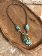 The Bristow Statement Necklace, 16-Necklaces-Calli Co., Turquoise and Silver Jewelry, Native American Handmade, Zuni Tribe, Navajo Tribe, Brock Texas