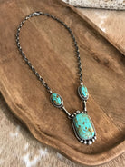 The Bristow Statement Necklace, 17-Necklaces-Calli Co., Turquoise and Silver Jewelry, Native American Handmade, Zuni Tribe, Navajo Tribe, Brock Texas
