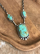 The Bristow Statement Necklace, 17-Necklaces-Calli Co., Turquoise and Silver Jewelry, Native American Handmade, Zuni Tribe, Navajo Tribe, Brock Texas