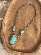 The Bristow Statement Necklace, 17-Necklaces-Calli Co., Turquoise and Silver Jewelry, Native American Handmade, Zuni Tribe, Navajo Tribe, Brock Texas