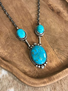The Bristow Statement Necklace, 19-Necklaces-Calli Co., Turquoise and Silver Jewelry, Native American Handmade, Zuni Tribe, Navajo Tribe, Brock Texas