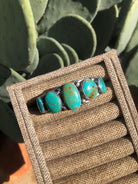 The 5 Stone Turquoise Cuff, 3-Bracelets & Cuffs-Calli Co., Turquoise and Silver Jewelry, Native American Handmade, Zuni Tribe, Navajo Tribe, Brock Texas