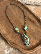 The Bristow Statement Necklace, 20-Necklaces-Calli Co., Turquoise and Silver Jewelry, Native American Handmade, Zuni Tribe, Navajo Tribe, Brock Texas