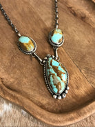 The Bristow Statement Necklace, 20-Necklaces-Calli Co., Turquoise and Silver Jewelry, Native American Handmade, Zuni Tribe, Navajo Tribe, Brock Texas