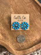 The Spur Cluster Earrings, 2-Earrings-Calli Co., Turquoise and Silver Jewelry, Native American Handmade, Zuni Tribe, Navajo Tribe, Brock Texas