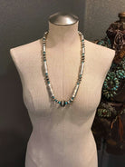 The Augtaya Necklace Set, 30"-Necklaces-Calli Co., Turquoise and Silver Jewelry, Native American Handmade, Zuni Tribe, Navajo Tribe, Brock Texas