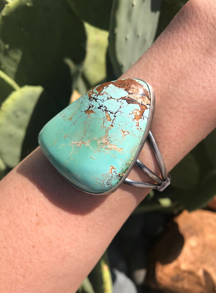 The Raven Cuff-Bracelets & Cuffs-Calli Co., Turquoise and Silver Jewelry, Native American Handmade, Zuni Tribe, Navajo Tribe, Brock Texas