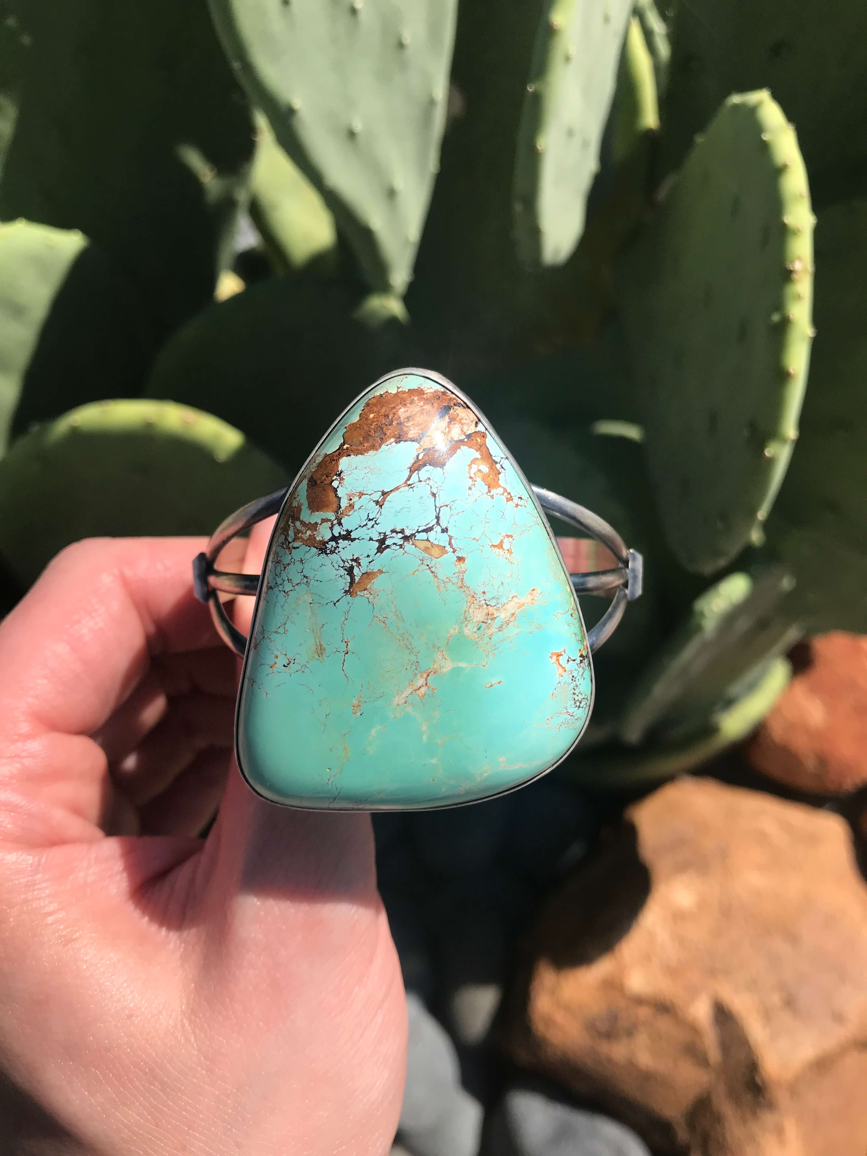 The Raven Cuff-Bracelets & Cuffs-Calli Co., Turquoise and Silver Jewelry, Native American Handmade, Zuni Tribe, Navajo Tribe, Brock Texas