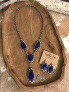 The Copeland Lariat Necklace Set, 21-Necklaces-Calli Co., Turquoise and Silver Jewelry, Native American Handmade, Zuni Tribe, Navajo Tribe, Brock Texas
