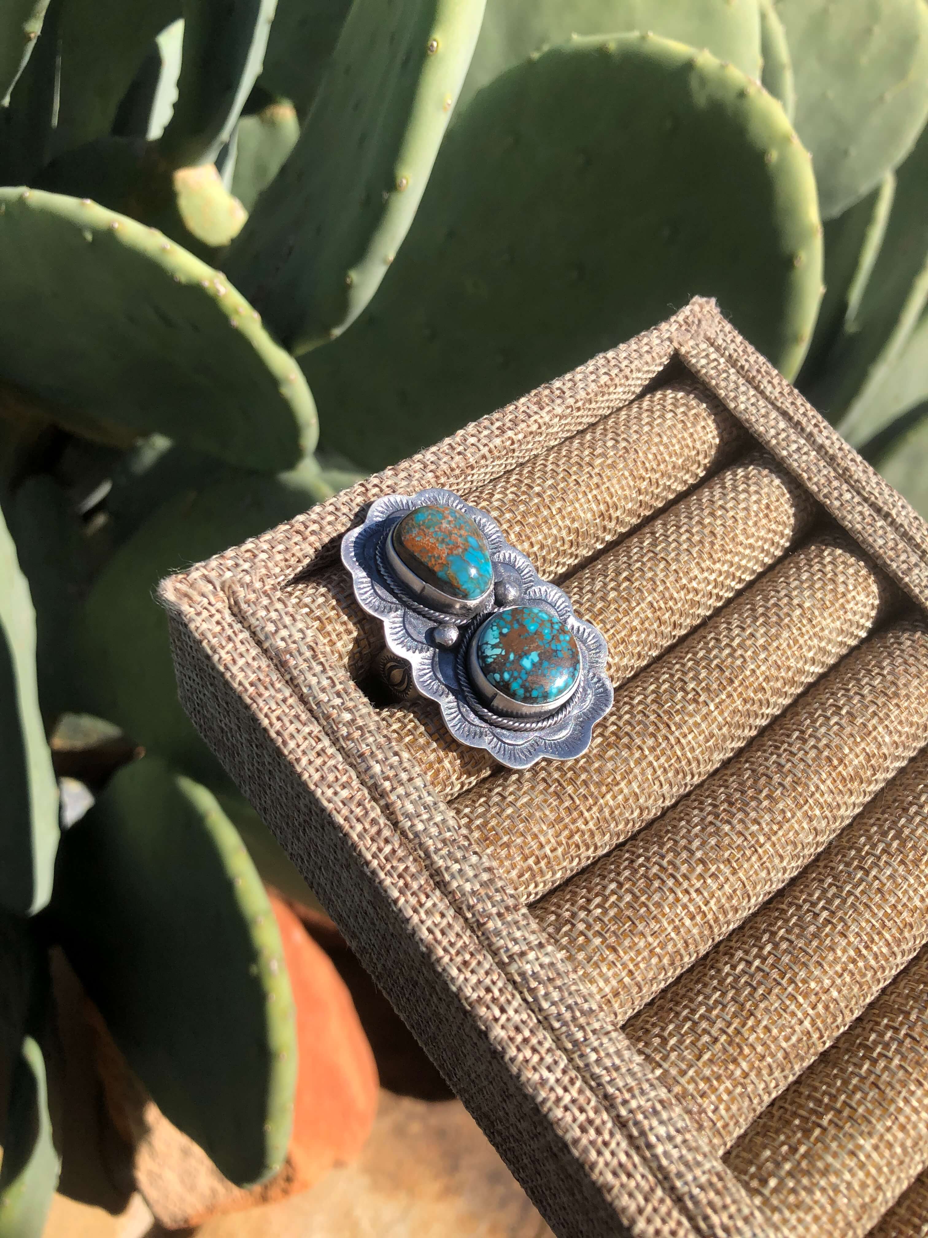 The Lexington Ring 1, Adjustable-Rings-Calli Co., Turquoise and Silver Jewelry, Native American Handmade, Zuni Tribe, Navajo Tribe, Brock Texas