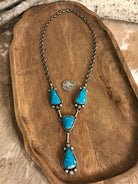 The Copeland Lariat Necklace Set, 22-Necklaces-Calli Co., Turquoise and Silver Jewelry, Native American Handmade, Zuni Tribe, Navajo Tribe, Brock Texas