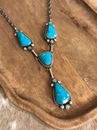 The Copeland Lariat Necklace Set, 22-Necklaces-Calli Co., Turquoise and Silver Jewelry, Native American Handmade, Zuni Tribe, Navajo Tribe, Brock Texas