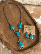The Copeland Lariat Necklace Set, 24-Necklaces-Calli Co., Turquoise and Silver Jewelry, Native American Handmade, Zuni Tribe, Navajo Tribe, Brock Texas