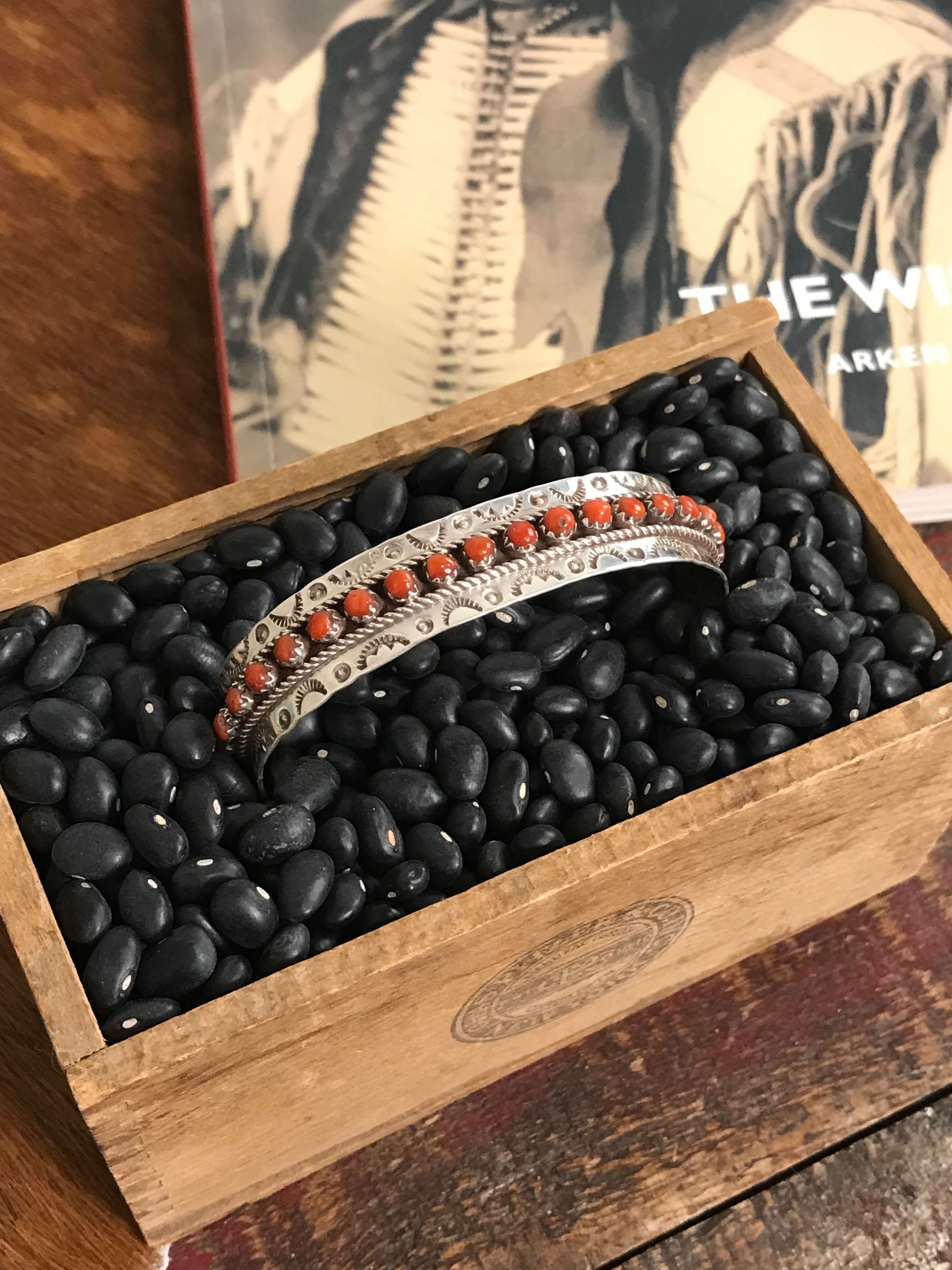 The Roscoe Coral Cuff-Bracelets & Cuffs-Calli Co., Turquoise and Silver Jewelry, Native American Handmade, Zuni Tribe, Navajo Tribe, Brock Texas